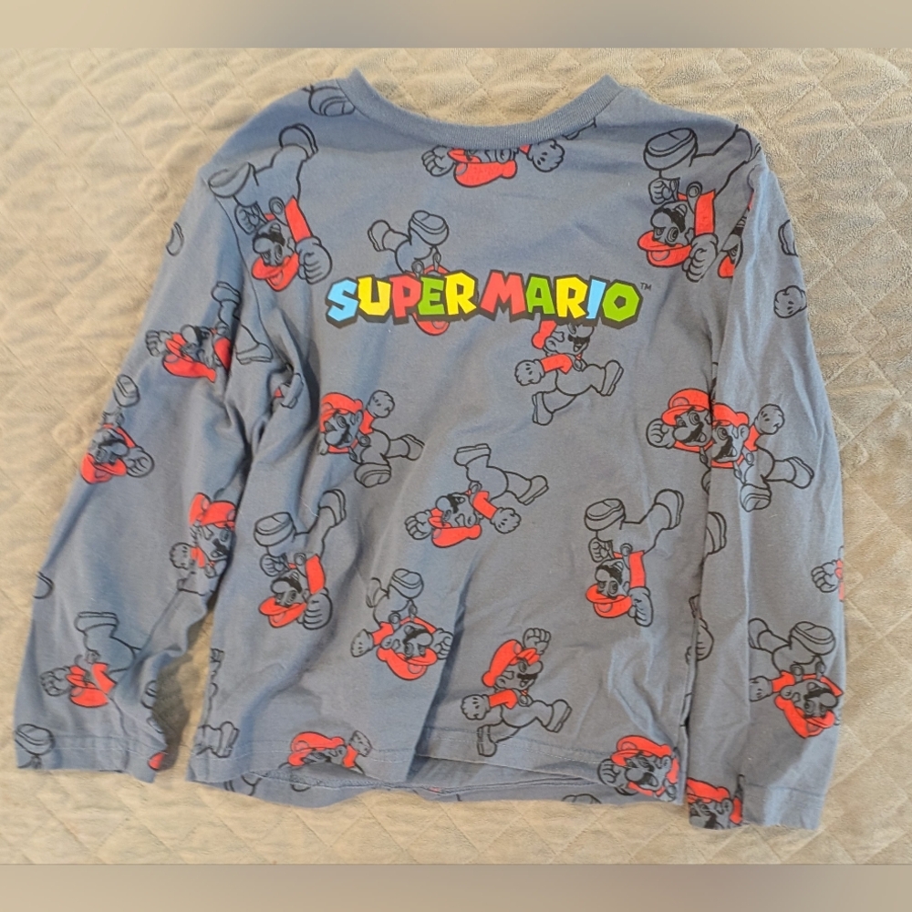 Nintendo Kids XS Super Mario Blue Shirt